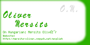 oliver mersits business card